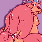  1:1 2008 anthro asian_clothing belly blush canid canine canis clothing domestic_dog east_asian_clothing fundoshi humanoid_hands japanese_clothing kemono low_res male mammal moobs nipples overweight overweight_anthro overweight_male simple_background solo underwear zapapanda 