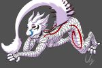  3:2 anthro breasts clothing female fishnet_clothing fluffy fluffy_tail forked_tongue hi_res prometheuzone solo tongue yari_litten_ve&#039;rek 