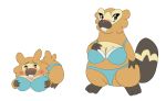  alpha_channel anthro bibarel bidoof bikini clothing duo female kappaster nintendo pok&eacute;mon pok&eacute;mon_(species) simple_background swimwear transparent_background video_games 