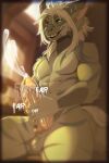  animal_genitalia anthro balls bodily_fluids cum cum_from_penis dragon ejaculation genital_fluids genitals green_body green_eyes green_markings green_scales hi_res knot male markings masturbation mythological_creature mythological_scalie mythology omez penis pink_knot pink_penis pink_tongue scales scalie sheath solo tongue 