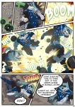 anthro balls bomb bruised butt canid canine canis claws clothed clothing cobalt_beast comic crisis crisis_ch1 dialogue evade explosion explosives fight genitals latex male mammal mask muscular nipples penis ripped_suit samaraka skimpy solo spandex superhero supersuit tail thud tight_clothing wolf