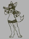  anthro ball canid canine clothed clothing female fluffy fluffy_tail fox fur hat headgear headwear hijackerdraws_(artist) holding_object mammal simple_background solo 