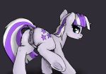  2020 animal_genitalia animal_pussy anus butt cutie_mark dock dosh equid equine equine_pussy female feral friendship_is_magic genitals hasbro hi_res hooves horn looking_at_viewer mammal my_little_pony pussy simple_background smile solo twilight_velvet_(mlp) underhoof unicorn 