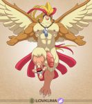  anthro arms_out avian genitals hi_res humanoid_genitalia humanoid_penis jewelry lovkuma male necklace nintendo penis pidgeot pok&eacute;ball pok&eacute;mon pok&eacute;mon_(species) solo spread_wings video_games wings 