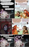  2024 anthro armor assassin bed black_nose blue_eyes bottomwear bouncing_breasts bow_(weapon) bracers braided_hair breasts canid canine choker clothing comic countershade_face countershade_torso countershading dark_elf dialogue digital_media_(artwork) dipstick_ears duo ear_markings elf english_text eyeliner felid female fox fur furniture green_body green_scales group hair hi_res internal_screaming jewelry khajiit letterbox lilmothiit lying makeup male mammal markings microsoft multicolored_ears necklace orange_body orange_fur owo profanity pupils purple_eyeliner pussywillow_moonsugar ranged_weapon red_hair scales sharp_teeth sheogorath slit_pupils smile speech_bubble tattoo teeth text the_dark_brotherhood_(the_elder_scrolls) the_elder_scrolls torgir unconvincing_armor uniform valsalia watching_tv weapon yellow_eyes 