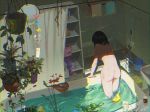  ass bath bathtub black_hair nude original rubber_duck water wet zuosi_zhichu 