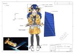  1girl absurdres arrow_(symbol) black_pantyhose blue_hair brown_eyes collared_shirt commentary dated english_commentary english_text full_body highres logo long_hair long_sleeves looking_at_viewer low_twintails nasa nasa_logo noaa-15 open_mouth original pantyhose personification reference_inset satellite sbarky38 shirt simple_background skirt smile solar_panel solo standing twintails unfinished white_background white_footwear yellow_shirt yellow_skirt 
