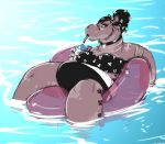  clothing common_hippopotamus danji-isthmus female hi_res hippopotamid mammal overweight swimwear tagme water 