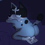 2024 3_toes anthro australian_cattle_dog bent_leg big_butt big_eyes biped black_ears black_nose black_spots black_tail blue_body blue_fur bluey_(series) butt canid canine canis cattledog curved_eyebrows dark dark_body dark_ears dark_fur dark_nose dark_pawpads dark_spots digital_drawing_(artwork) digital_media_(artwork) domestic_dog eyebrows feet female fingers freckled_face freckles full-length_portrait fur furniture glistening glistening_eyes glistening_nose green_eyes grumpy half-closed_eyes hand_on_arm hand_on_own_arm head_turned herding_dog inside iris kneeling kneeling_on_sofa leaning leaning_forward leg_markings light_body light_ears light_eyebrows light_fur light_markings light_spots looking_at_viewer looking_back looking_back_at_viewer mammal markings mature_anthro mature_female multicolored_body multicolored_fur narrowed_eyes nude nude_anthro nude_female on_sofa pastoral_dog pawpads pink_pawpads plantigrade pointy_ears portrait prick_ears pupils purple_sofa snout socks_(marking) sofa solo spots spotted_back spotted_body spotted_fur spotted_markings spotted_tail tail tail_markings three-quarter_view toes trixie_heeler two_tone_tail white_body white_ears white_eyebrows white_fur white_markings white_spots xthe_real_cjx