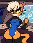 2024 anthro arms_bent big_breasts big_ears big_eyes biped black_clothing black_eyebrows black_eyes black_legwear black_thigh_highs black_whiskers breasts caitian cheek_tuft clipboard closed_frown clothed clothed_anthro clothed_female clothing countershade_face countershade_fur countershading dark_inner_ear detailed_background digital_drawing_(artwork) digital_media_(artwork) dr._t&#039;ana elderly elderly_anthro elderly_female eye_bags eyebrow_through_hair eyebrows eyelashes facial_tuft felid female fingers front_view frown fur fur_tuft glistening glistening_eyes hair hand_on_hip hand_on_own_hip hi_res holding_clipboard holding_object humanoid_hands inside iris legwear leotard light_body light_ears light_fur light_hair light_nose light_tail long_whiskers looking_aside mammal mature_anthro mature_female monotone_hair monotone_tail mouth_closed multicolored_clothing multicolored_leotard navel_outline notched_ear orange_body orange_ears orange_fur orange_tail pink_inner_ear pink_nose pointy_ears portrait pose prick_ears pupils shinkaku short_hair solo space standing star star_trek star_trek_lower_decks tail thick_eyebrows thick_thighs thigh_highs three-quarter_portrait translucent translucent_hair tuft two_tone_tail whiskers white_body white_countershading white_fur white_hair wide_hipped_anthro wide_hipped_female wide_hips yellow_sclera