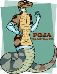 5_fingers anthro apode blue_eyes boa_(snake) boa_constrictor boinae brown_body brown_markings brown_scales brown_snout brown_tail choker clothing collar collar_only draconcopode fingers flat_chested furgonomics gloved_hands gloves green_eyes handwear hi_res janek5 jewelry latex latex_choker latex_clothing latex_collar latex_gloves latex_handwear legless legwear living_tail male markings naga navel necklace nude nylon nylon_clothing nylon_stockings poja_(the_red_tail_boa) python red_tail reptile scales scalie serpentine snake snake_tail stockings tail tail_clothing tail_sock tail_stocking tail_wear unusual_anatomy unusual_tail