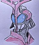  1boy absurdres armor beetle blue_eyes bug camronode5 compound_eyes highres horns kamen_rider kamen_rider_kabuto kamen_rider_kabuto_(series) red_armor single_horn solo tokusatsu traditional_media twitter_username white_background 