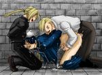  3boys alfons_heidrich alphonse_elric anal black_hair blonde_hair blue_eyes boy_rape brothers cum cum_in_mouth cum_while_penetrated doggystyle edward_elric eye_patch eyepatch fullmetal_alchemist group_sex male male_focus male_only military military_uniform multiple_boys oral pants_down penis rape roy_mustang sex siblings spitroast threesome uniform yaoi 
