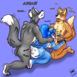 accessory anal anthro balls big_butt black_nose blue_body blue_eyes blue_fur blue_hair blush bodily_fluids breasts brown_body brown_fur butt canid canine canis claws clenched_teeth curvy_figure dialogue fellatio female fox fox_mccloud fur furgonomics genital_fluids genitals green_eyes grey_body grey_fur group group_sex hair hand_on_head hand_on_shoulder heart_symbol hi_res jewelry kneeling krystal_(star_fox) looking_pleasured male male/female mammal motion_lines mrtoastsandwich multicolored_body multicolored_fur muscular nintendo nipples on_one_knee open_mouth oral pawpads penile penis ponytail precum precum_in_ass raised_tail ring saliva saliva_on_face saliva_on_penis scar sex simple_background sloppy_blowjob sound_effects spitroast star_cross_love star_fox tail tail_accessory tail_jewelry tail_ring tan_body tan_fur tattoo teeth thick_thighs threesome trio vaginal_fluids white_body white_fur white_hair wolf wolf_o&#039;donnell