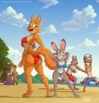 2025 anthro avian basket beach beak beverage big_breasts bikini bikini_bottom bikini_top bird bottle bottomwear bread breasts brown_body brown_feathers brown_fur butt canid canine canis clothing cloud container diane_foxington digital_media_(artwork) disney dreamworks eyes_closed feathers female food fox fur green_eyes grey_body grey_fur group hi_res jay_(sammfeatblueheart) judy_hopps lagomorph leporid male mammal mr._wolf_(the_bad_guys) multicolored_body multicolored_fur navel nick_wilde open_mouth orange_body orange_fur picnic_basket plant purple_eyes rabbit ria_(sammfeatblueheart) sammfeatblueheart sand seaside shoulder_massage sitting sky swimming_trunks swimwear teeth the_bad_guys topwear tree two-piece_swimsuit two_tone_body two_tone_fur wolf yellow_sclera zootopia