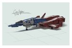  absurdres border character_name commentary_request concept_art core_fighter earth_federation gundam helicalk highres mobile_suit_gundam no_humans original redesign science_fiction signature sketch spacecraft starfighter vehicle_focus white_border 