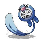  blue_skin bubble colored_skin full_body looking_at_viewer mistray-art no_humans pokemon pokemon_(creature) poliwag signature simple_background solo tail white_background 