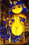 absurd_res abyssinian_cat animal_crossing ankha_(animal_crossing) ankha_zone anthro breasts domestic_cat dominant dominant_female duo felid feline felis female genie genitals glistening glistening_body glistening_breasts glistening_genitalia glistening_skin gold_(metal) gold_jewelry hi_res human ichimoral jewelry larger_female looking_down male mammal nintendo pubes pubes_exposed pubic_stubble shaved shaved_pussy size_difference smaller_male smug smug_face villager_(animal_crossing)