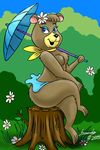  14-bis bear blue_eyes breasts cindy_bear female hanna&#8211;barbera mammal solo unknown_artist yogi_bear 