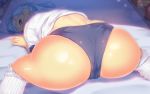  a.x. ass bed blush cameltoe gray_hair gym_uniform long_hair original ponytail red_eyes waifu2x 