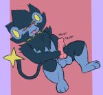  animal_genitalia animal_penis balls canine_penis digital_drawing_(artwork) digital_media_(artwork) erection felid feral fur genitals hi_res knot lazyneko luxray male mammal masturbation nintendo penile penile_masturbation penis pok&eacute;mon pok&eacute;mon_(species) simple_background sketch smile solo spread_legs spreading tongue video_games yurai_the_luxray 