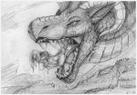  2020 ambiguous_gender anthro bodily_fluids border cunnilingus dragon drooling duo female feral flying graphite_(artwork) greyscale horn kiva~ line_art lizard monochrome mouth_shot nude open_mouth oral oral_vore outside pencil_(artwork) reptile saliva saliva_drip saliva_on_tongue saliva_string scales scalie sex sketch straddling teeth tongue traditional_media_(artwork) vaginal vore white_border 