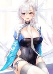  azur_lane belfast_(azur_lane) chinadress lillly pantsu see_through string_panties thighhighs 