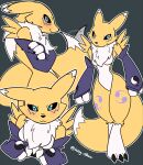 absurd_res anthro bandai_namco digimon digimon_(species) female hi_res icey_(artist) renamon solo tail tail_motion tailwag
