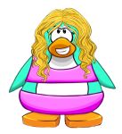  alpha_channel anonymous_artist anthro avian barefoot bikini bird blonde_hair clothing club_penguin edit fan_character female hair long_hair looking_up makeup penguin pink_bikini pink_clothing pink_swimwear screencap shehe shopped smile solo swimwear turquoise_body 