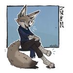 1:1 anthro bandage bottomwear canid canine clothing corsac_fox derkatfox dreamworks ear_accessory female fox kung_fu_panda mammal pants shirt solo topwear true_fox zhen_(kung_fu_panda)