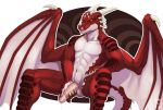  2017 abstract_background anthro bodily_fluids claws cum cum_drip dragon dripping genital_fluids hi_res kalimah male masturbation muscular muscular_anthro muscular_male neverneverland red_body red_scales scales sitting solo tongue tongue_out wings yellow_eyes 