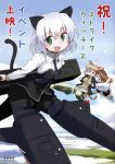  animal_ears breast_grab lynette_bishop miyafuji_yoshika nekomimi sanya_v_litvyak strike_witches tail 