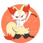  &lt;3 1:1 ambiguous_gender anthro black_body black_fur braixen canid canine cheek_tuft ear_tuft facial_tuft fingers fur holding_object mammal multicolored_body multicolored_fur nintendo pok&eacute;mon pok&eacute;mon_(species) red_body red_eyes red_fur red_nose sitting smile stick tuft video_games white_body white_fur yellow_body yellow_fur 
