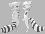  4:3 cute_face ear_piercing fan_character feral hi_res hybrid male monochrome mrschllyay neelo_(mrschllyay) piercing solo 