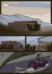  2020 anthro bethesda_softworks comic_page deathclaw elvche fallout female hi_res motorcycle scalie solo vehicle video_games 