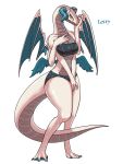  3:4 anonymous_artist breasts demon female hi_res horn humanoid lizard reptile scalie solo white_body wings 