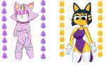  aliv141 animal_crossing ankha_(animal_crossing) anthro blaze_the_cat domestic_cat duo felid feline felis female female/female half_naked hi_res mammal nintendo sonic_the_hedgehog_(series) tagme video_games 