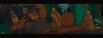 5_toes anthro armpit_hair bangs bear beard belly black_beard black_belly black_body black_facial_hair black_fur black_hair body_hair brown_body brown_fur brown_hair chair colored_nails countershade_feet countershading crossed_legs detailed_background digit_ring facial_hair facial_piercing feet foot_focus fur furniture green_wall gun hair hair_over_eyes handgun hi_res highlights_(coloring) humanoid_feet jewelry khors lighthouse lip_piercing male mammal moobs nails nipples nose_piercing nose_ring nude overweight overweight_anthro overweight_male painting_(object) piercing pink_nipples plant plant_pot plantigrade ponytail potted_plant purple_nails raised_arm ranged_weapon recliner reclining revolver ring ring_piercing round_ears shaded soles solo thick_calves toe_ring toes weapon window