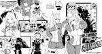 1boy 1other 6+girls absurdres alexander_herrington animal_ear_fluff animal_ears annotation_request arknights artist_name bar_censor blemishine_(arknights) censored censored_identity character_request commentary_request cross-body_stretch doctor_(arknights) grani_(arknights) greyscale gym_shorts hair_over_one_eye headpat heavyrain_(arknights) highres horse_boy horse_ears horse_girl horse_racing_track horse_tail humanization jacket jitome meteor_(arknights) mixed-language_text mlynar_(arknights) monochrome motion_lines mouth_hold multiple_girls nearl_(arknights) no_mouth notice_lines platinum_(arknights) ponytail proviso_(arknights) pun racing rhodes_island_logo_(arknights) ribbon ribbon_in_mouth running shorts starting_future_(umamusume) tail thigh_strap track_jacket translation_request umamusume umapyoi_densetsu whislash_(arknights) 