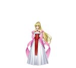  1girl bare_shoulders blonde_hair blue_eyes breasts choker cleavage closed_mouth covered_navel detached_sleeves dress elbow_gloves full_body game_cg gloves hair_between_eyes hair_intakes high_ponytail highres inoino kouyoku_senki_exs-tia large_variant_set long_hair looking_at_viewer medium_breasts non-web_source official_art ponytail rieszverne_suzette_paladill smile solo standing strapless strapless_dress tachi-e transparent_background variant_set very_long_hair white_dress 