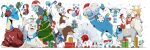  1girl :d ^_^ alolan_ninetales alolan_sandshrew alolan_vulpix baxcalibur blue_scarf boots box christmas_tree closed_eyes closed_mouth clothed_pokemon cubchoo delibird dewgong facing_viewer fangs floating_scarf froakie froslass frosmoth galarian_darumaka gift gift_box glaceon glasses highres iron_bundle lapras lorelei_(pokemon) mudkip open_mouth oshawott peeking_out piplup pokemon pokemon_(creature) pokemon_frlg popplio psaber97 quaxly red_boots red_hair red_scarf santa_costume sawsbuck sawsbuck_(winter) scarf sidelocks smile smoochum sobble spheal standing striped_clothes striped_scarf tongue totodile walrein white_background wyrdeer 