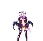  1girl ass_visible_through_thighs azarin_(kouyoku_senki_exs-tia) breasts clothing_cutout corruption dark_persona demon_girl demon_tail demon_wings elbow_gloves game_cg garter_straps gloves hair_intakes head_wings heart_cutout inoino kouyoku_senki_exs-tia large_breasts large_variant_set liberator_(exs-tia) liberator_azarin_(exs-tia) long_hair looking_at_viewer navel non-web_source official_art one_eye_closed pink_hair purple_eyes purple_hair revealing_clothes skirt smile solo tail thighhighs transparent_background variant_set wings 