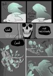 ambiguous_gender animated_skeleton bone comic death death_(personification) dialogue duo english_text feral ghost jenny_jinya lagomorph leporid loving_reaper mammal rabbit skeleton spirit text undead 