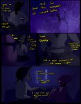 absurd_res age_difference anthro blue_eyes bottomless bottomless_female butt canid canine clothed clothing collar collar_only comic dialogue duo facial_scar female fortress fox genitals hi_res keta_(privvy) kidnapping landscape larger_female light male male/female mammal miguel_(privvy) moonlight mountain mouse murid murine nude older_female privvys-art red_fox rodent scar silver_fox size_difference true_fox vulva yellow_eyes younger_male