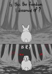  ambiguous_gender comic dialogue english_text feral jenny_jinya lagomorph leporid loving_reaper mammal rabbit solo text 