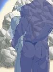 2boys animal_ears ass bara bent_over blue_male_underwear blush commentary_request dog_boy dog_ears dog_nose dog_tail from_behind furry furry_male grey_fur grey_hair guhze1820 hand_on_own_ass kouya_aotsuki looking_at_another looking_back male_focus male_underwear morenatsu multiple_boys muscular muscular_male pectorals sex tail topless_male underwear yaoi 