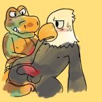  1:1 2d_animation accipitrid accipitriform alligator alligatorid anal anal_penetration animal_crossing animated anthro apollo_(animal_crossing) avian beak bird black_body blush bodily_fluids bowserboy101 camo_skin crocodilian duo eagle english_text fangs low_res male male/male male_penetrated male_penetrating male_penetrating_male nintendo penetration reptile scalie sex short_playtime simple_background sly_(animal_crossing) sweat tail_fetish tail_play tail_sex text video_games yellow_background 