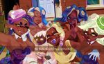  absurdres alternate_skin_color bare_shoulders callie_(splatoon) callie_(squid_sisters_outfit)_(splatoon) cephalopod_eyes colored_tongue dark-skinned_female dark_skin fangs frye_(splatoon) group_picture highres inkling marie_(splatoon) marie_(squid_sisters_outfit)_(splatoon) marina_(damp_socks_feat._off_the_hook)_(splatoon) marina_(splatoon) octoling one_eye_closed open_mouth pearl_(damp_socks_feat._off_the_hook)_(splatoon) pearl_(splatoon) purple_tongue saturn/eden_(saturnsorblt) selfie shiver_(splatoon) smile splatoon_(series) splatoon_1 splatoon_2 splatoon_3 suction_cups surprised tentacle_hair tongue tongue_out yellow_eyes 