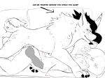 abdominal_bulge ambiguous_gender ambiguous_penetration anatomically_correct anatomically_correct_genitalia anatomically_correct_penis animal_genitalia animal_penis anthro anthro_on_feral anthro_penetrated balls bestiality big_balls big_knot big_penis black_and_white canid canine canine_genitalia canine_penis canis digital_media_(artwork) domestic_dog duo english_text erection felid feral feral_penetrating feral_penetrating_anthro fourpawsdown fur furniture genitals heath_(scruffiie) hi_res interspecies knot lion lying male male/ambiguous male_penetrating mammal markings monochrome motion_lines nude on_sofa pantherine paws penetration penile penile_penetration penis questionable_consent sex simple_background size_difference sketch sleep_sex sleeping sofa spiky_fur spots spotted_markings tail text tongue tongue_out unfinished x-ray_view