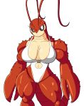  anthro arthropod big_breasts breasts clothing crustacean decapoda female hi_res lobster malacostracan marine muscular muscular_female one-piece_swimsuit simple_background solo swimwear tansau white_background wide_hips 